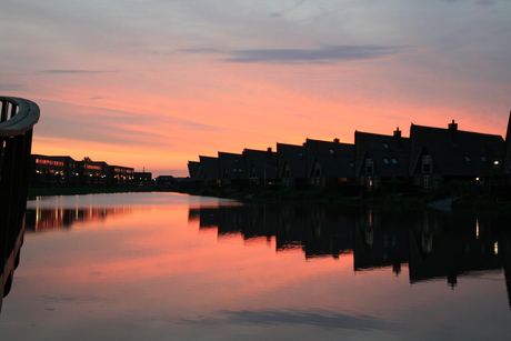 zonsondergang in Nieuw Vennep