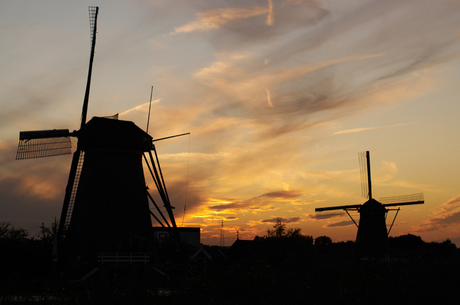 kinderdijk - zonsondergang