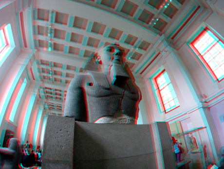 Statue King Ramesses II British-Museum London 3D GoPro 