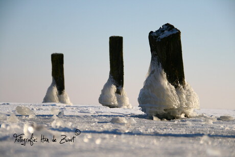 winter aan het ijsselmeer