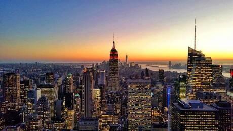 Zonsondergang in New York