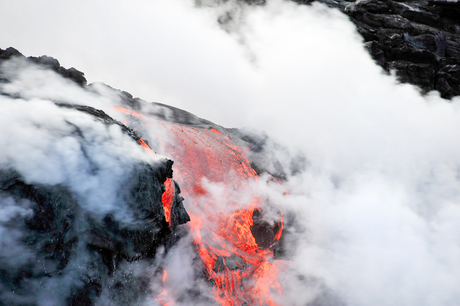 Lava van de vulkaan Kilauea.
