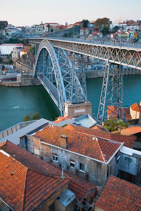 De wereld beroemde brug van Porto
