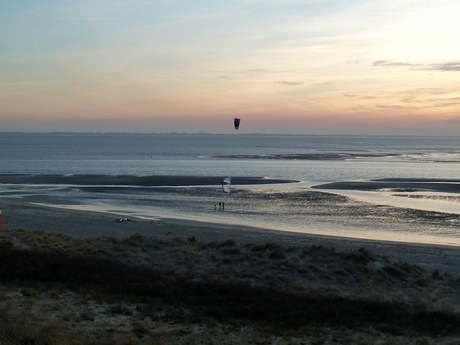 Kitesurfer Maasvlakte.