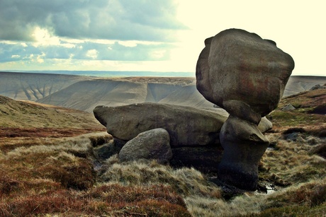 Woolpacks Kinder Scout, Derbyshire Engeland