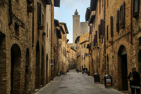 San Gimignano, 's ochtends vroeg