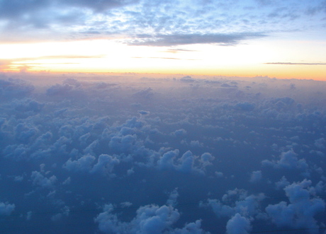 Foto vanuit vliegtuig