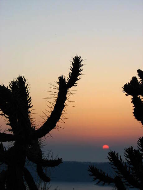 Zonsondergang Caldera Santorini