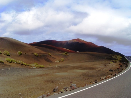 The road to Timanfaya National Park Lanzarote