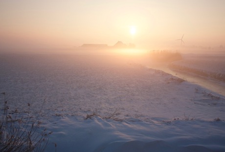 typisch Fries sneeuwlandschap