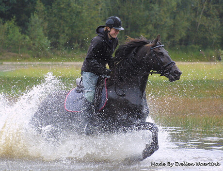 Rijden door het water