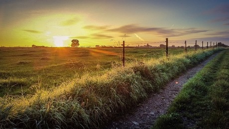 Zonsondergang Visweg - Bergenhuizen