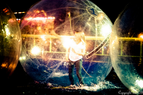 Girl in a bubble