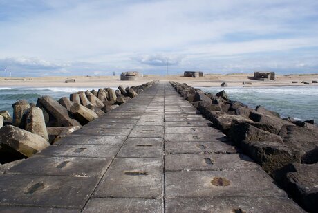 Bunkers op het strand