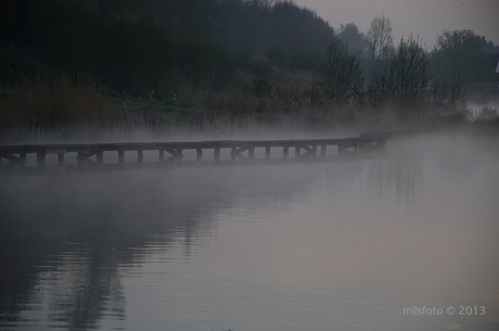 Mist over het water - Het Vinne