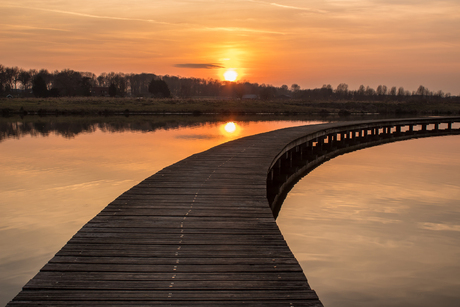 Zonsondergang zuidpolder Barendrecht