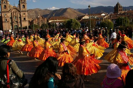 Processie in Cuzco Peru