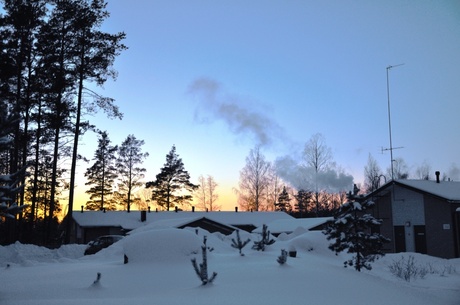 zonsondergang in pyhtää, Finland