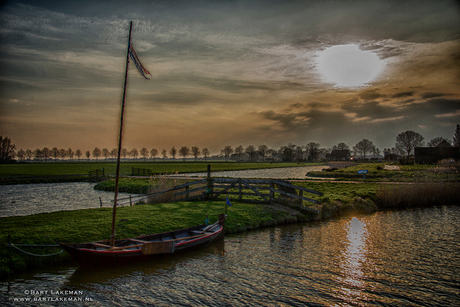 Boat at sunset