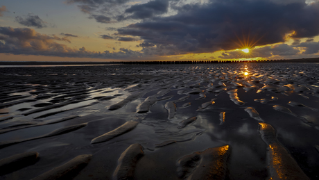 Zonsondergang strand Burgh-Haamstede 