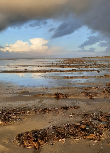 Laatste licht onder wolkenkoepel