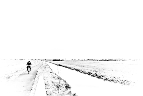 Eenzame fietser