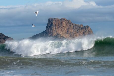 Storm in Spanje bij Altea