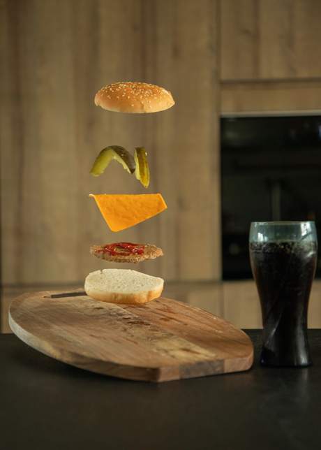 Floating hamburger