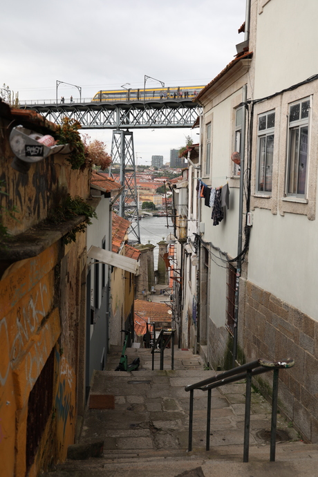 Straatbeeld van Porto