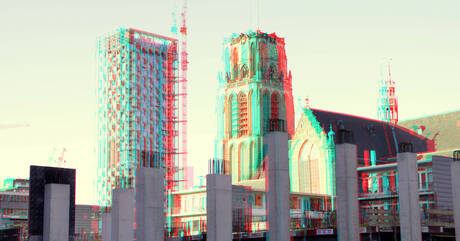 Nieuwbouw RottaNova 2025 Rotterdam 3D anaglyph 