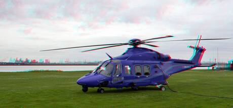 Helicopter Hoek van Holland 3D anaglyphen