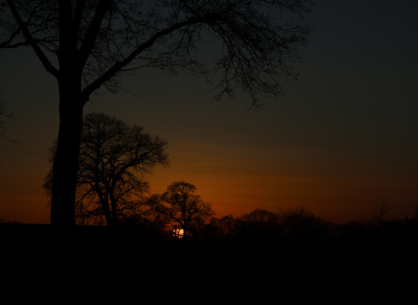 Van kleur verschieten tijdens zonsondergang