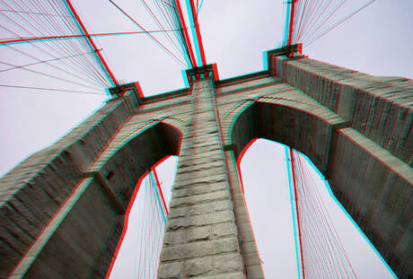 Brooklyn-Bridge New York 2025 3D anaglyph