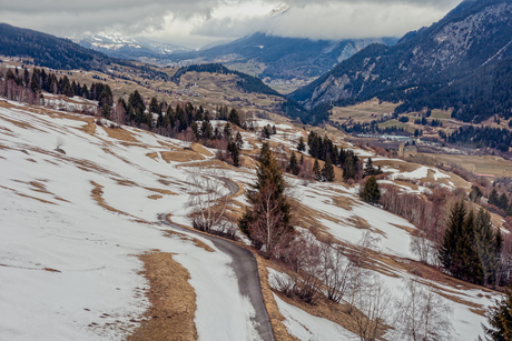 besneeuwde berglandschap Graubunden