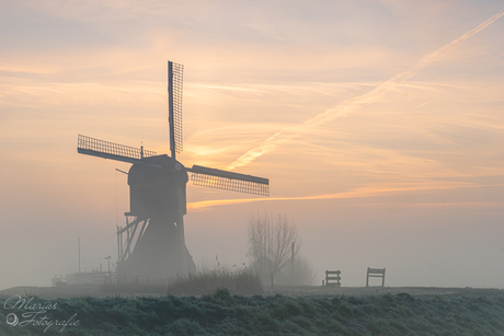 Nevelig Kinderdijk