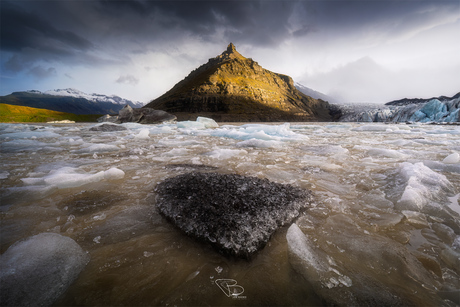 Svinafellsjökull in ochtendlicht