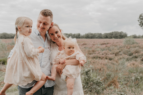 Familie bij de heide