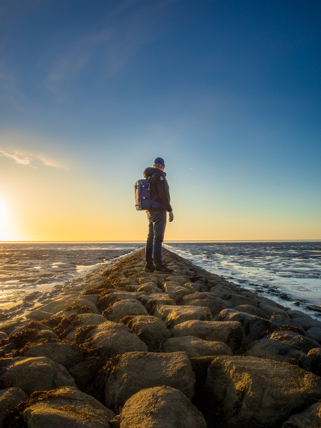 Zelfportret op de pier