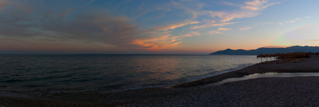 Panorama strand Pythagorion (Samos, Griekenland)