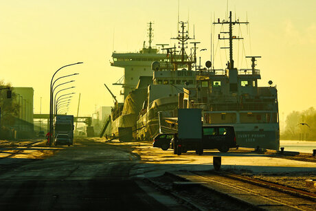 Bremerhaven in de ochtend op de kade. @BN