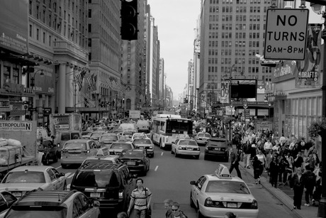 new york uitgeslagen met taxi's