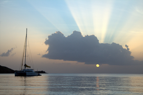 Zonsondergang op St. Maarten mei 2012