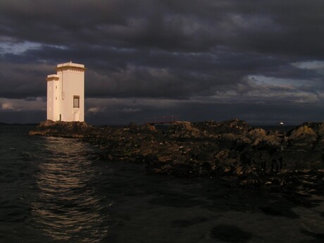 Zonsondergang in de rug....