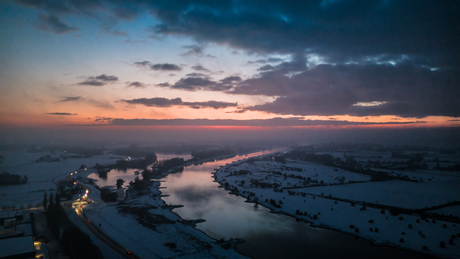 Ondergaande zon in Wijhe