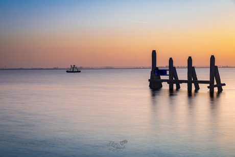 Lange sluitertijd aan de haven