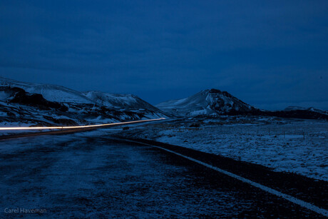 IJsland bij avond