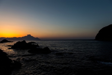Opkomende zon in Griekenland