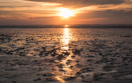 Wadden Zonsondergang