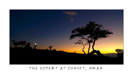 The expert at Sunset, Oman