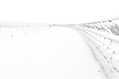 Fietsers op de brug...